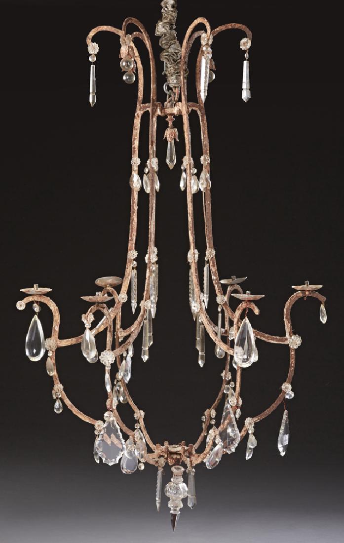 Italian Gilt Wrought Iron Six Light Corbeille (1 of 1)