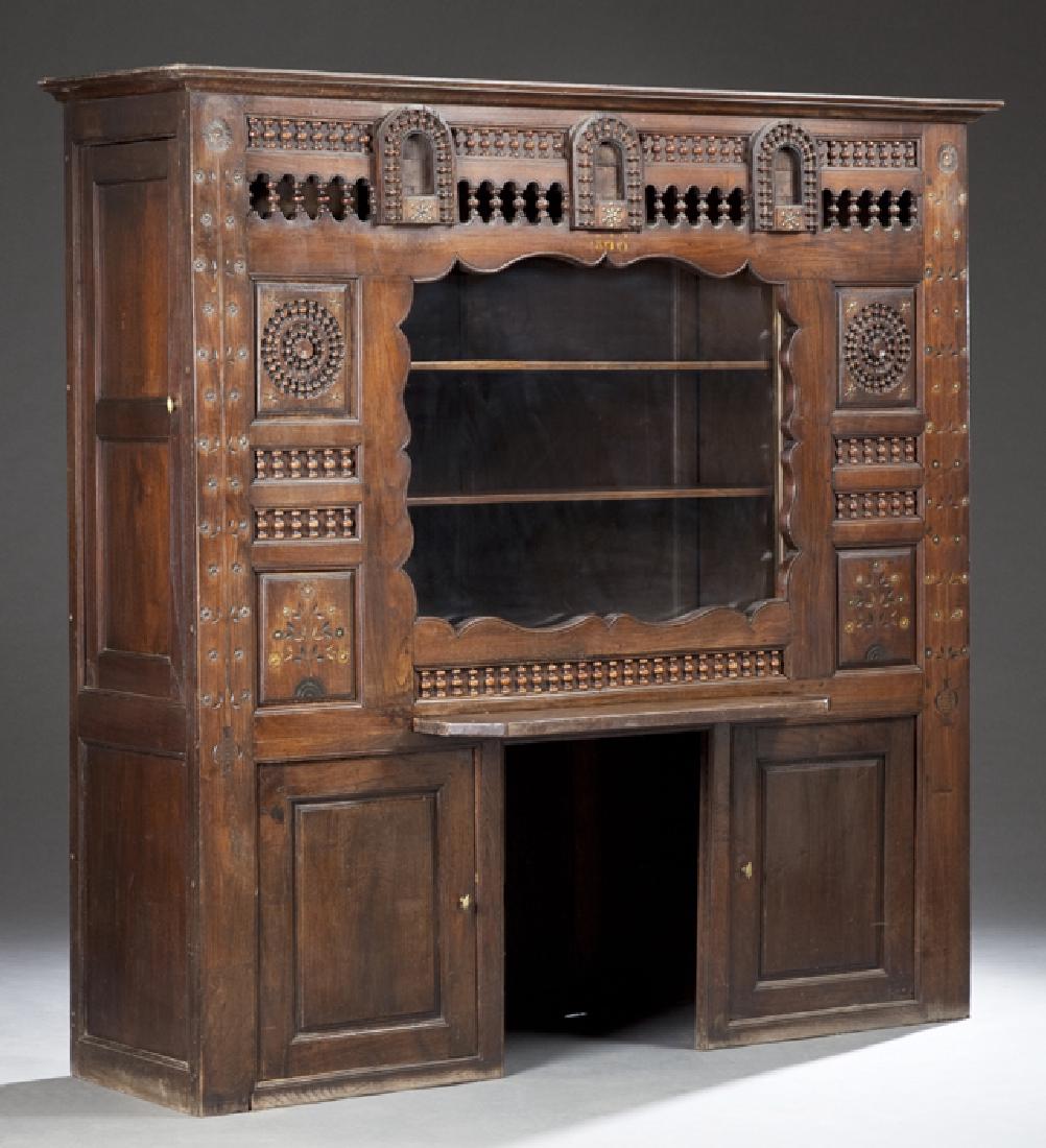 French Provincial Carved Oak Lit Clos, 19th c., (1 of 1)