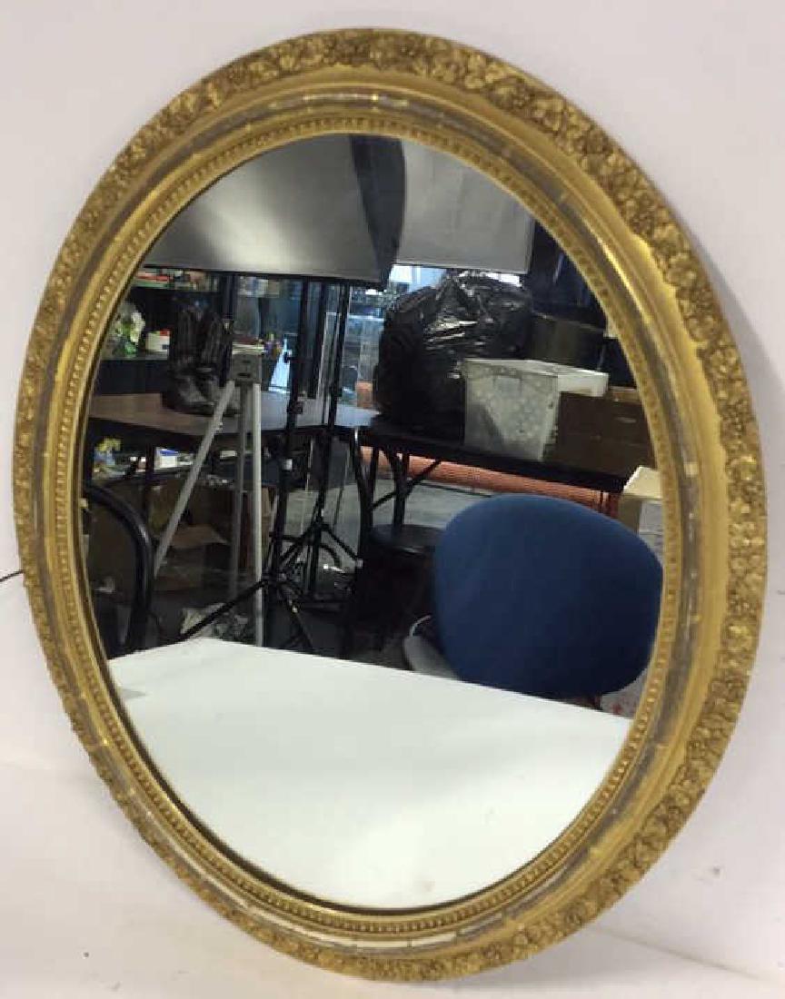 Antique Gold Leaf Oval Wall Mirror Highly decorative (1 of 8)
