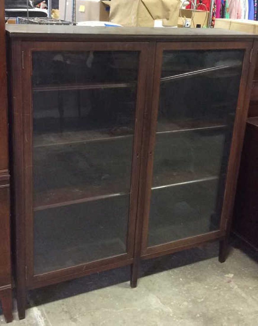 Vintage Mahogany 2 Door Glass Cabinet Two door Cabinet (1 of 6)
