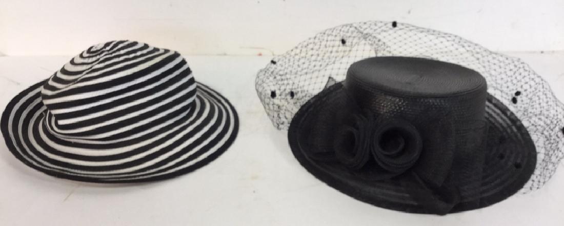 2 Vintage Ladies Hats Pair of ladies hats, one black (1 of 8)