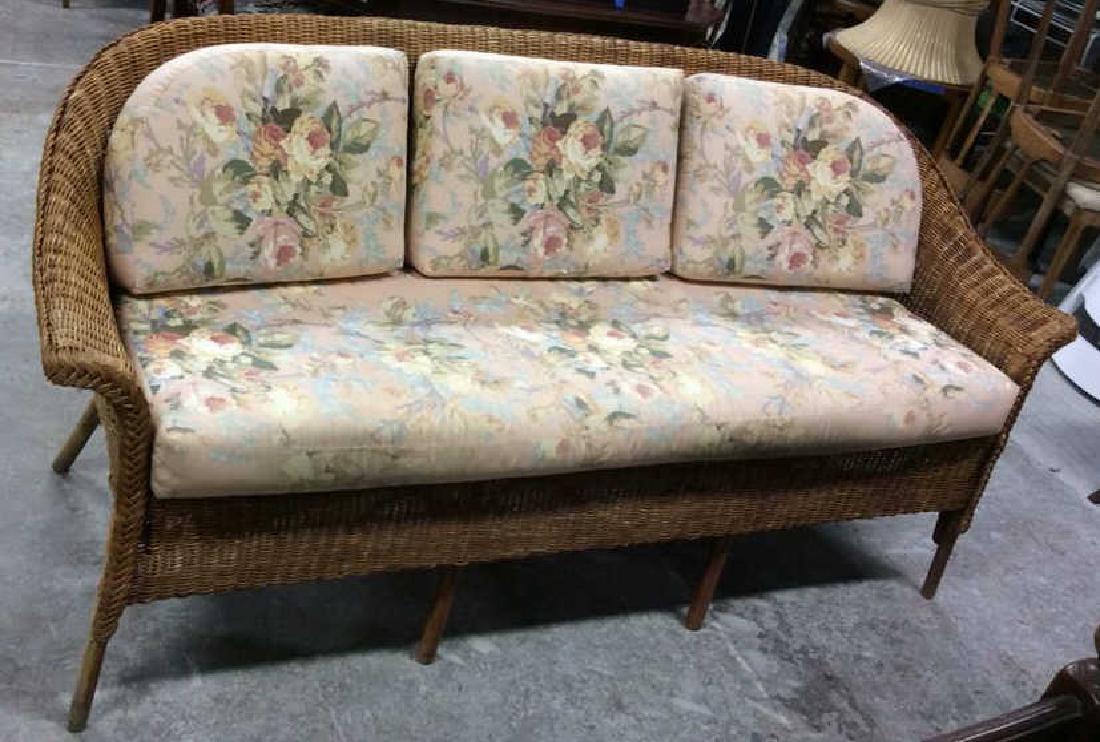 Vintage Bamboo Rattan Sofa Setee Sofa, Setee, old world (1 of 10)