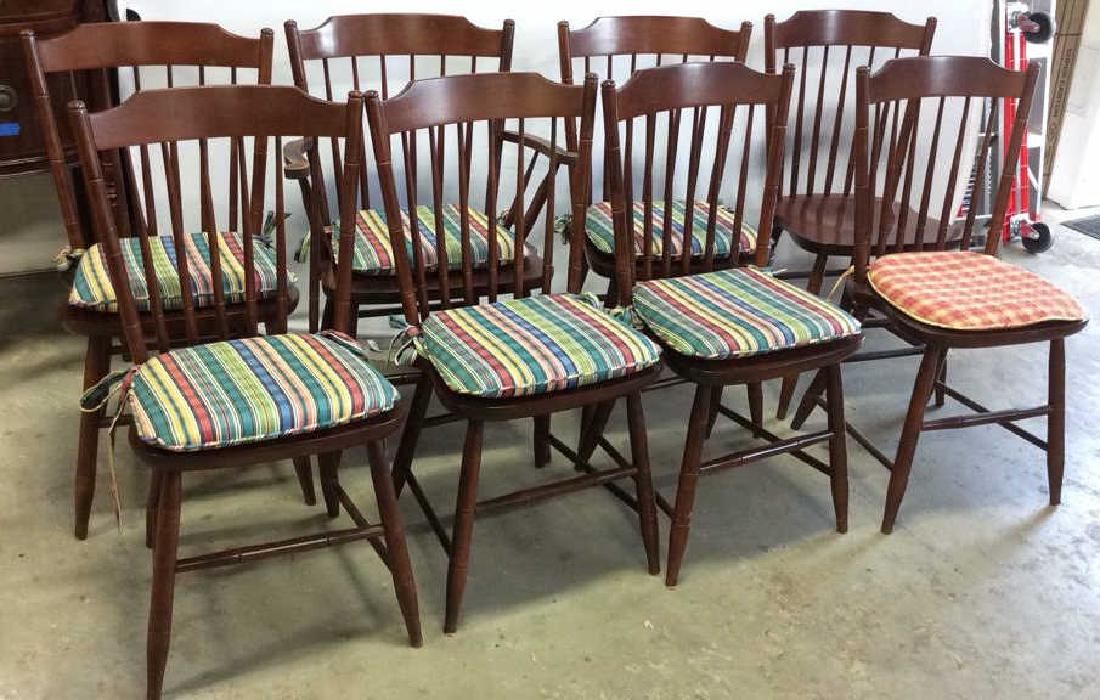 8 Set Hitchcock Mahogany Signed Dining Chairs Set of (1 of 9)