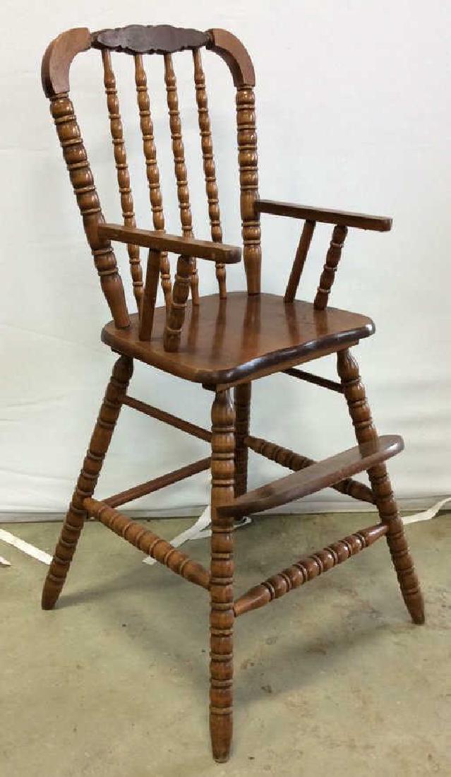 Vintage Mahogany High Chair Vintage child's high chair (1 of 7)