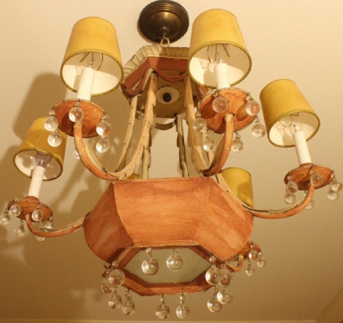 Whimsical Antique Tole Chandelier Purchased at (1 of 5)
