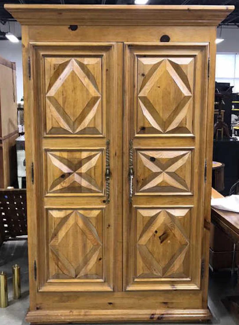 Pine Armoire Brass Hardware Pine Armoire Brass (1 of 9)