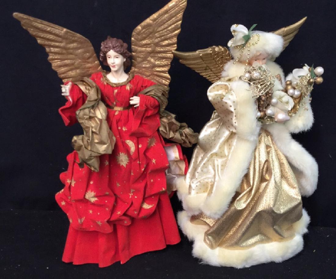 Pair of Decorative Christmas Angels Figures VIntage (1 of 8)