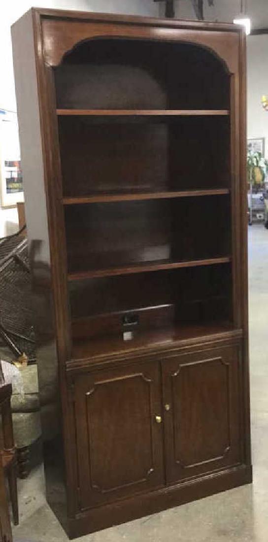 Mahogany Book Shelf Cabinet Upper section under carved (1 of 10)
