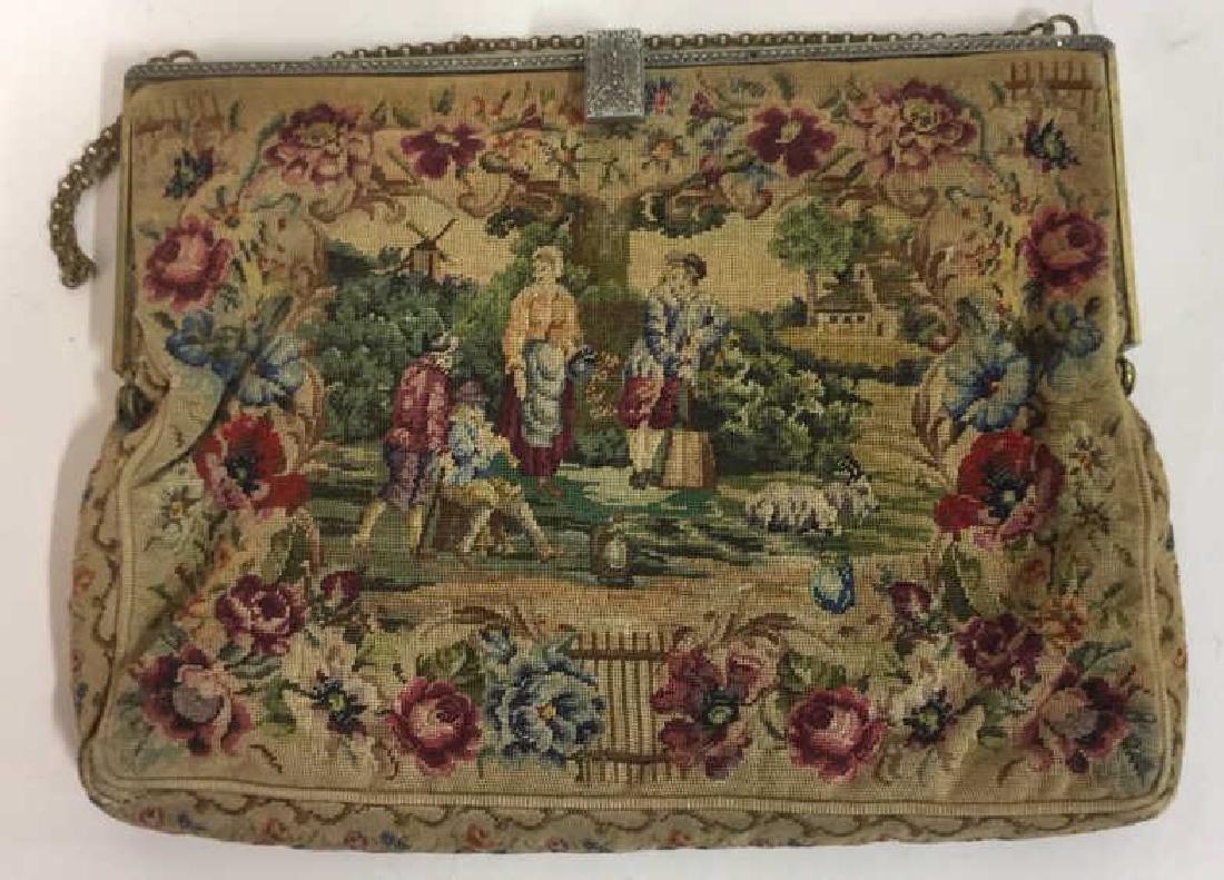 Antique Petit Point Tapestry Evening Bag Tapestry of (1 of 7)