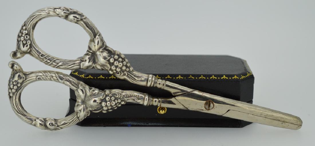 Vintage German Grape Shears Sterling Silver Shears with (1 of 3)