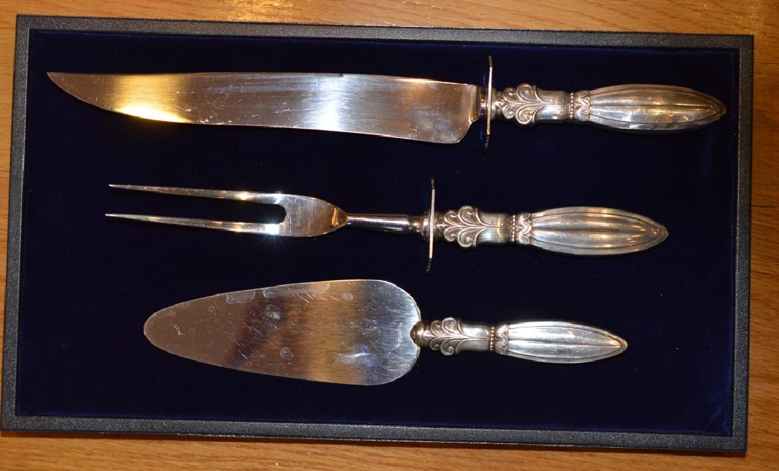 3 Piece Stainless Steel & Sterling Utensil Set Includes (1 of 3)