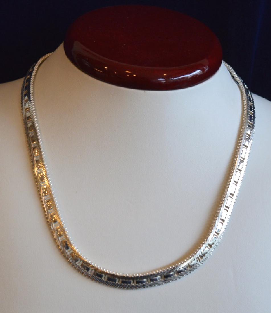 17" Italian Milor .925 Silver Herringbone Necklace (1 of 4)