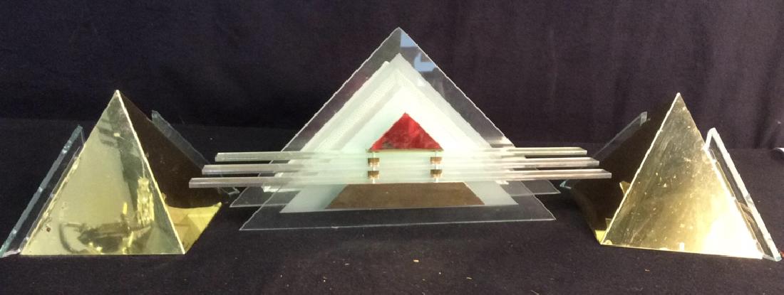 Mid Century Modern 3 Light Set Three pieces  mid (1 of 10)