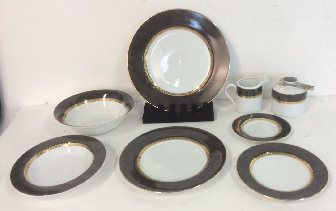 Retroneu Fine China Imperial Collection Grey 2 round (1 of 6)