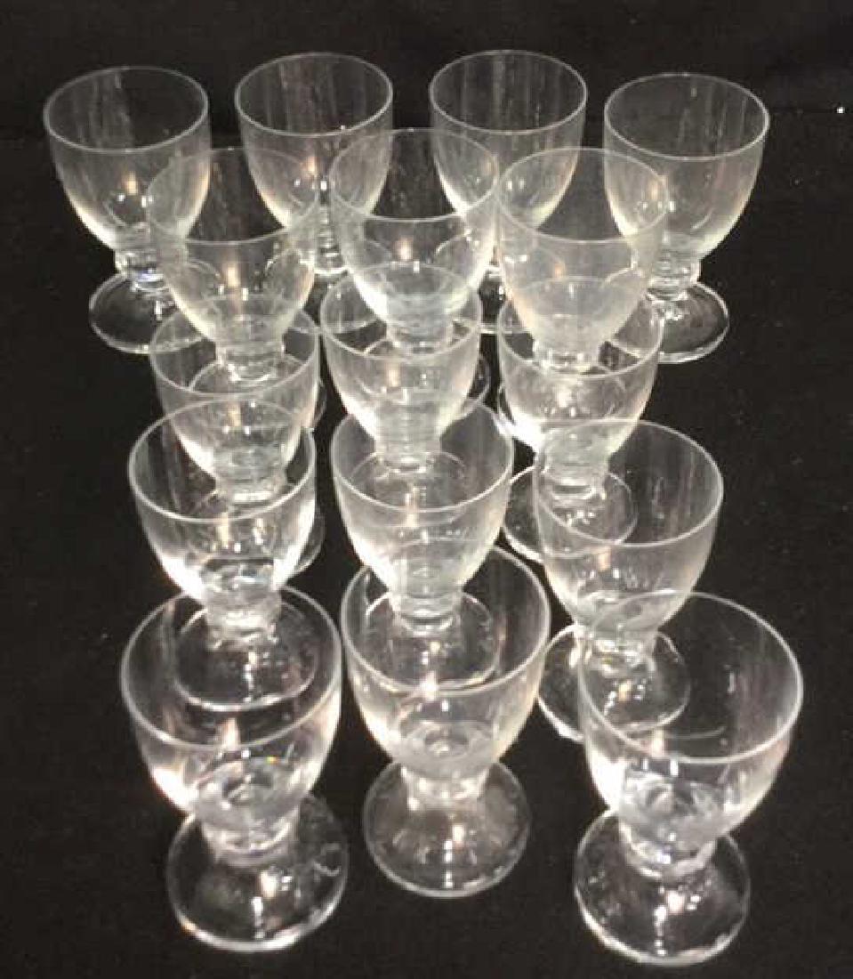 16 Vintage Daum Crystal From Paris Glassware 7 Daum: 7 Daum Crystal footed wine/water glasses that measure 5" tall. 9 Daum crystal footed wine glasses that measure 4-1/2" tall. Glasses are signed Daum France. Property of a Parisian Estate.