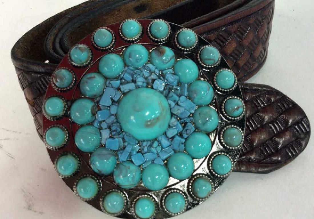 24 Vintage Ladies Belts Leather and fabric some hand (1 of 10)