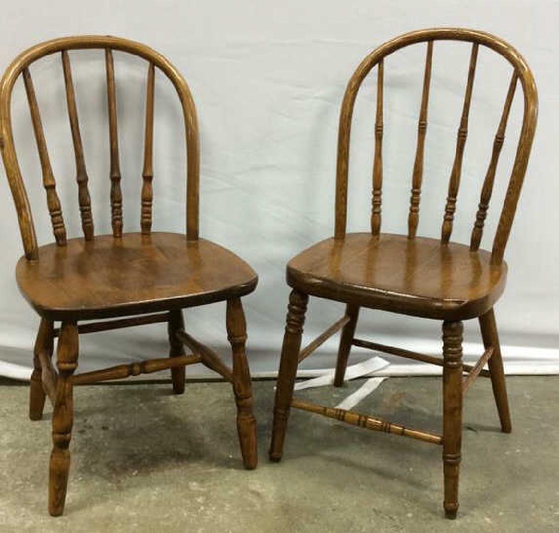 Pair Children's Windsor Style Chairs Pair of vintage (1 of 7)