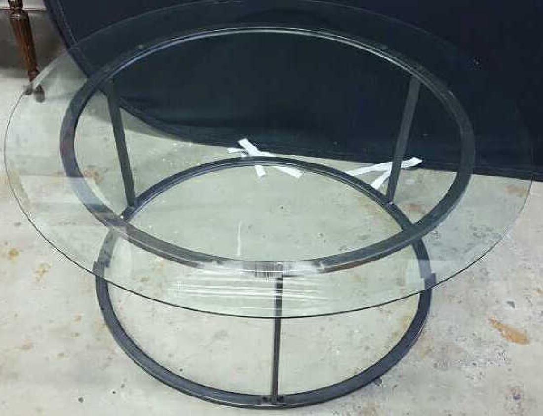 Glass Top Metal Coffee Table Glass Top Metal Coffee (1 of 8)