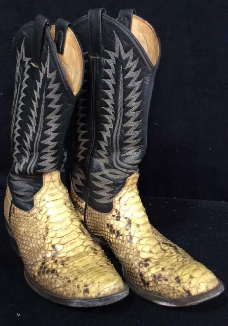Tooled Leather and Snake Skin  Cowboy Boots Inside (1 of 7)