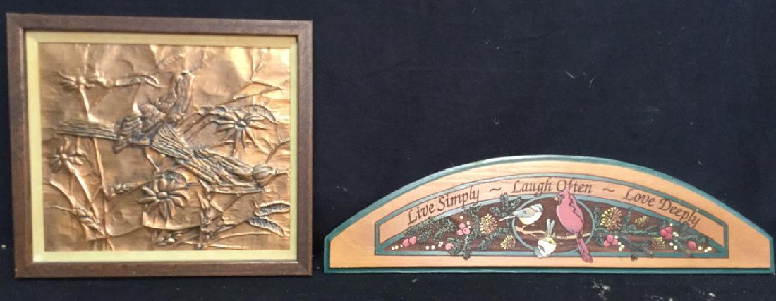 Two Pieces Vintage Decorative Bird  Art One decorative (1 of 9)