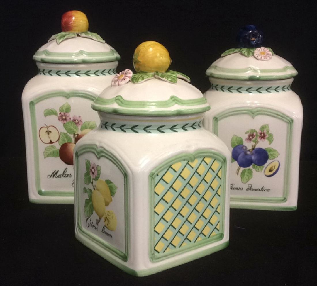 3-Piece Kitchen Canister Set French Garden Villeroy and (1 of 9)