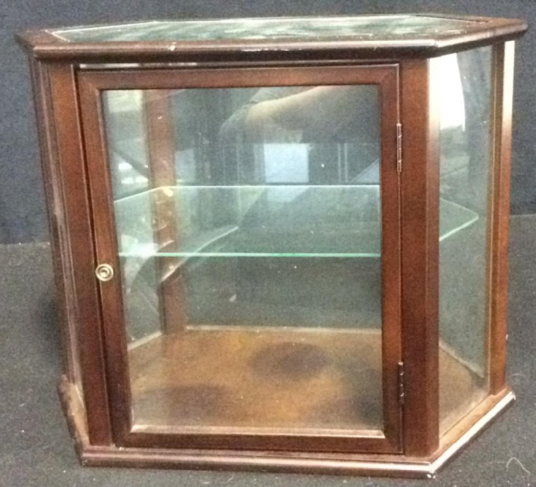 Curio Wood and Glass with Adjustable Shelf Elongated (1 of 6)