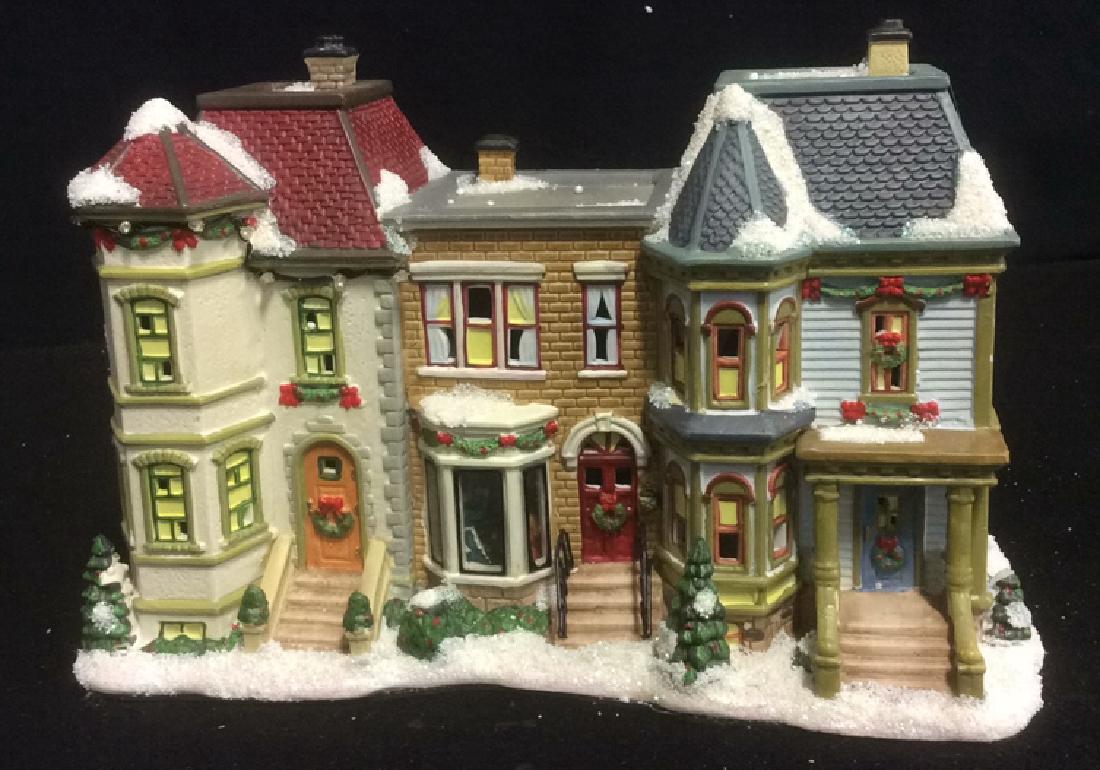Holiday Lighted Ceramic City Row House From The Village (1 of 4)