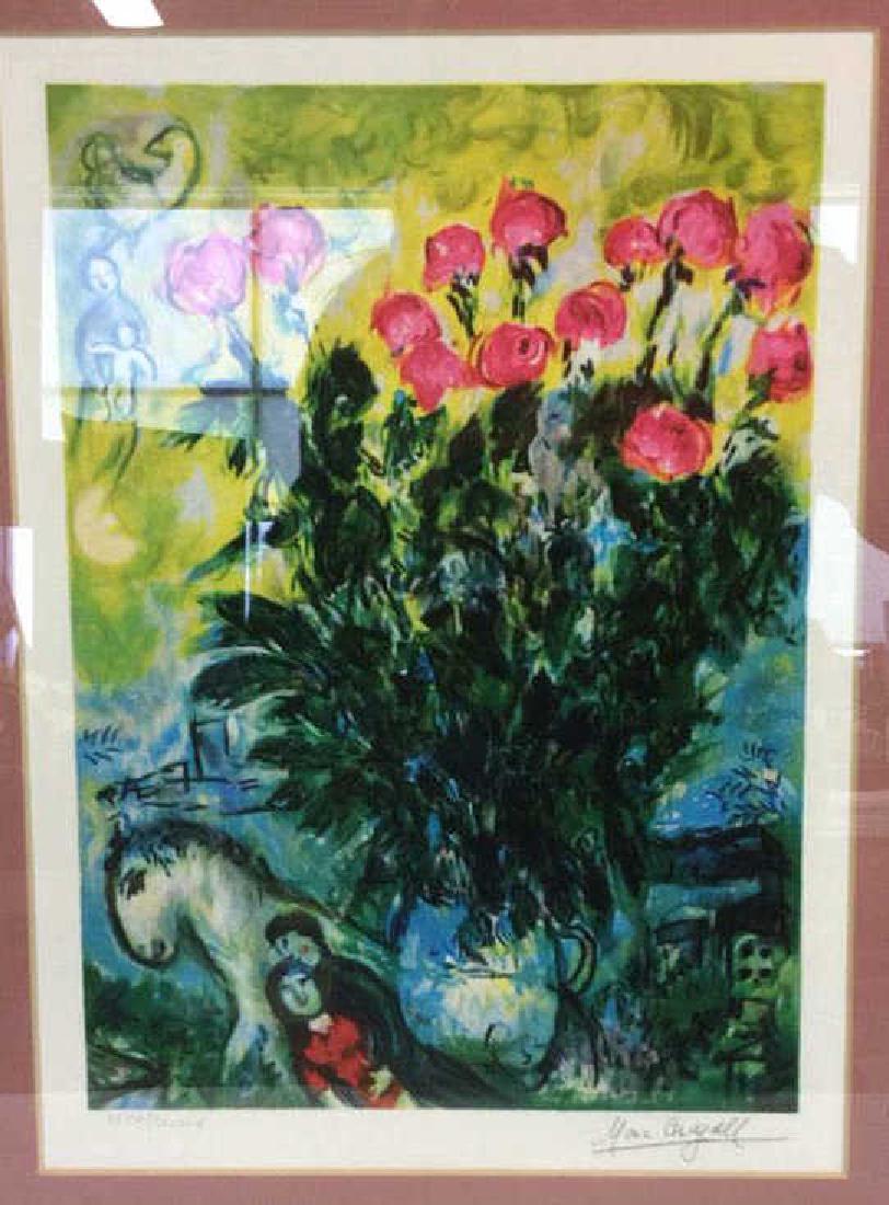 Mark Chagall Giclee w Cert Professionally framed and (1 of 10)