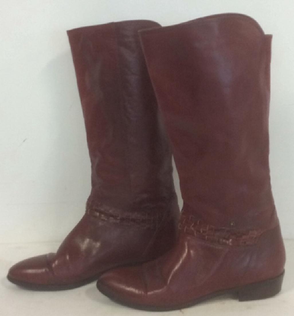 Vintage Aigner  Women's Red Leather Boots Stylish (1 of 5)