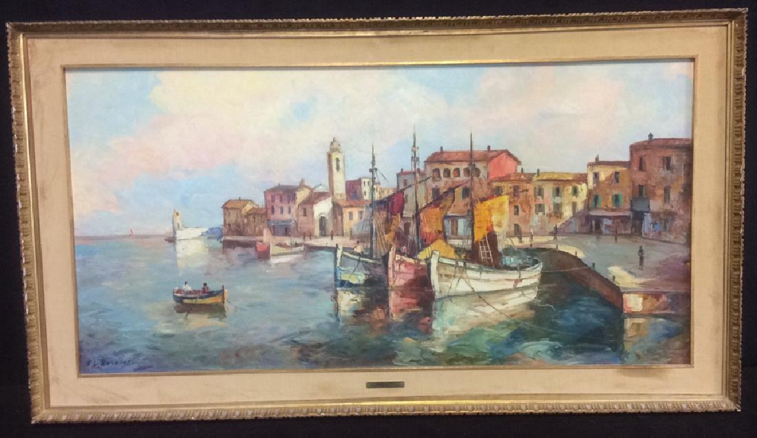 Oil Painting on Canvas Signed T. L. Novaretti Oil (1 of 9)