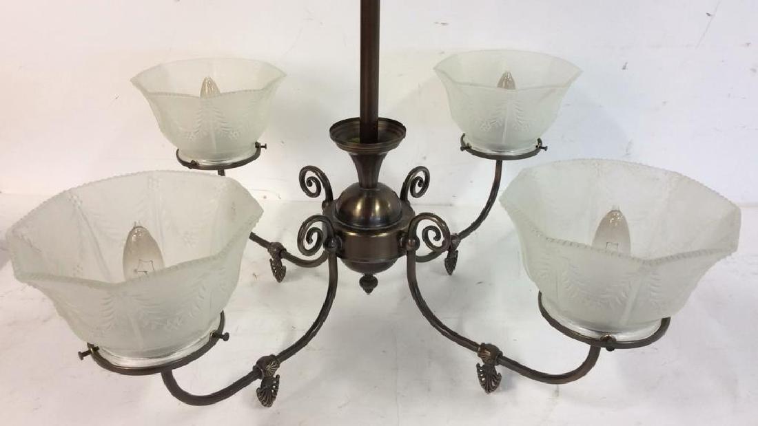 Rejeuvinations 4 Arm Metal Chandelier Scrolled arms (1 of 6)