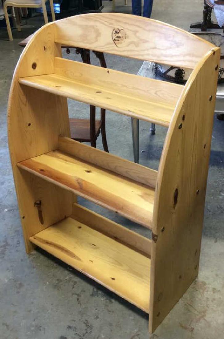 Arch Back Pine Book Case Three shelves in graduating (1 of 5)
