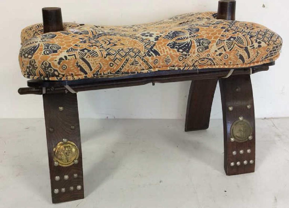 Antique Hand Made Wood and Brass  Bench Hand made hand (1 of 8)