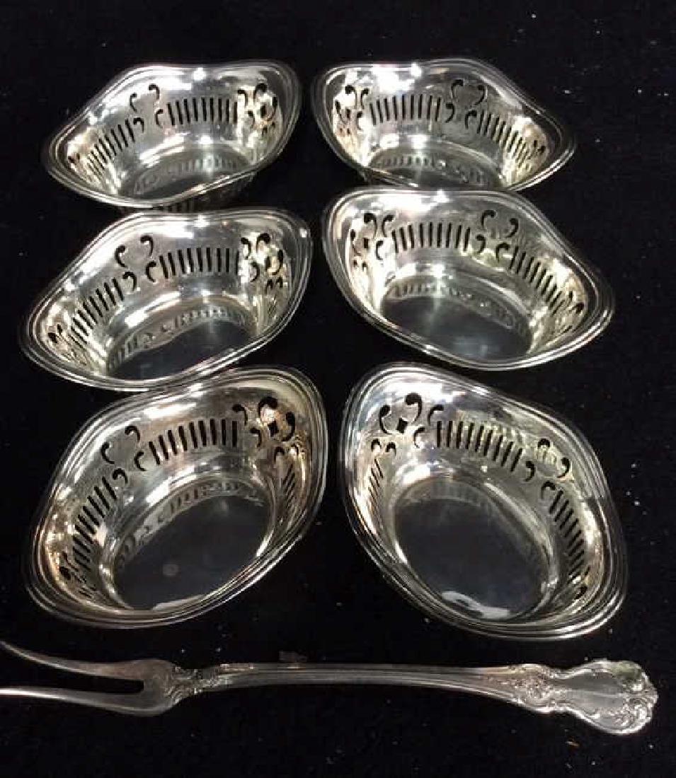 Sterling Silver Group Lo 6 pierced salt cellars each (1 of 7)