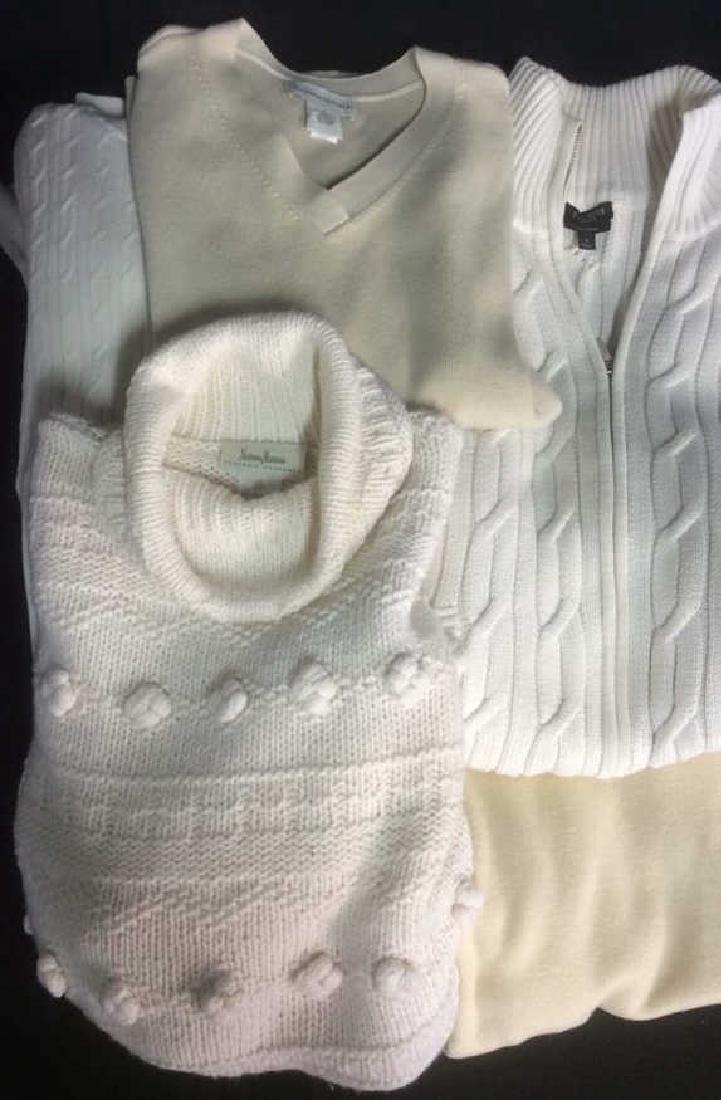 Group Women's Designer Sweaters Ivory Colors Group Lot (1 of 4)