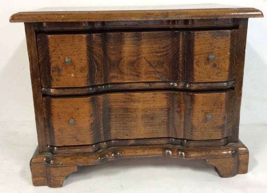 Antique two drawer commode Antique two drawer wood (1 of 8)