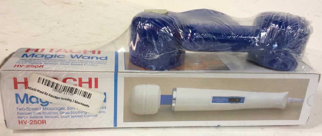 New Hitachi Wand Kit Massager New in box with two: New in box with two attachments, measures length 14 inches.