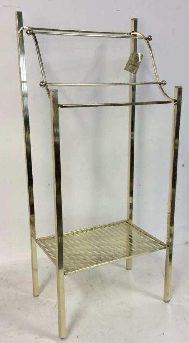 Brass Towel Rack with Shelf Standing Towel Rack with (1 of 5)