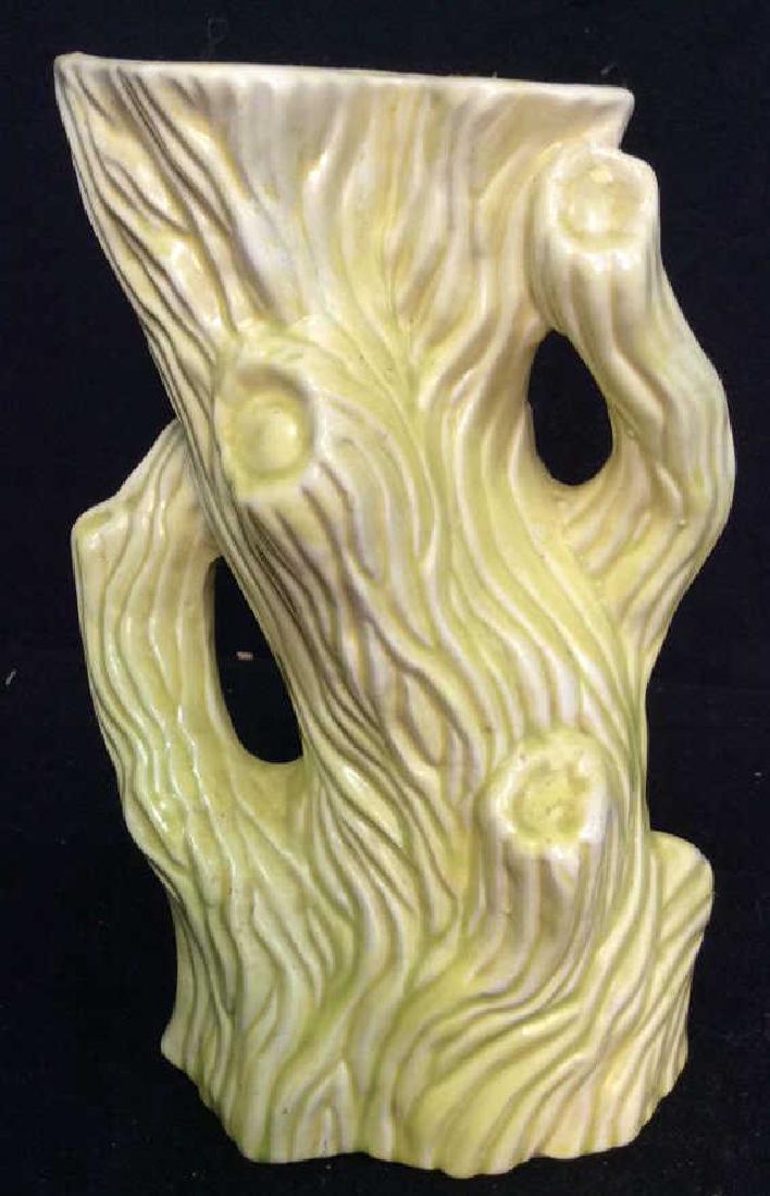 Vintage Lime Green Tree Trunk Vase Hand made vintage (1 of 7)
