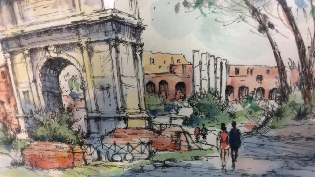 Vintage Framed Park Scene Water Color Not inspected out (1 of 9)