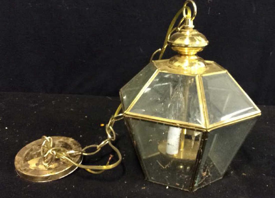 Brass Glass Facetted Outdoor Lantern Light (1 of 6)