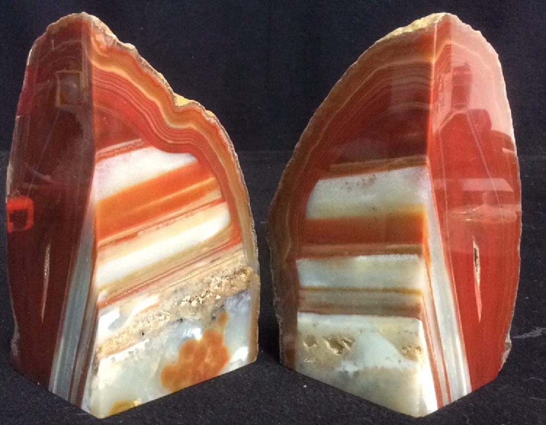 Pair Polished Stone Bookends (1 of 5)