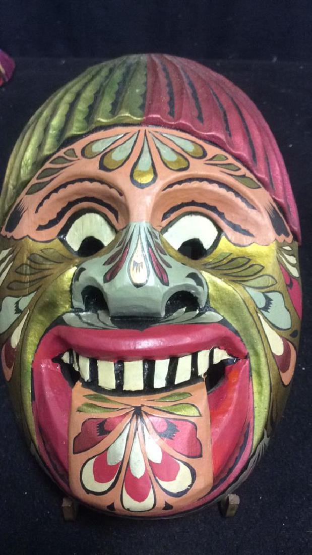 Hand Carved Wood Hand Painted Face Mask (1 of 5)