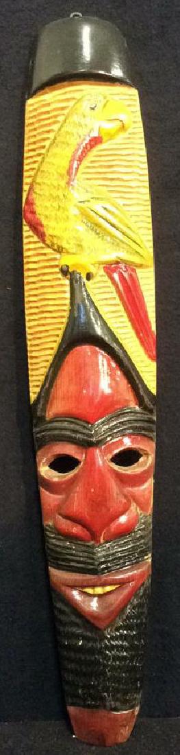 Carved Wood Hand Painted Face Mask (1 of 5)
