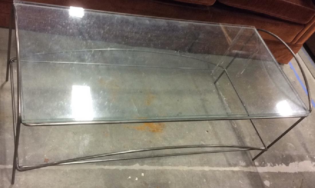 Vintage tubular Metal and Glass Low Table (1 of 8)