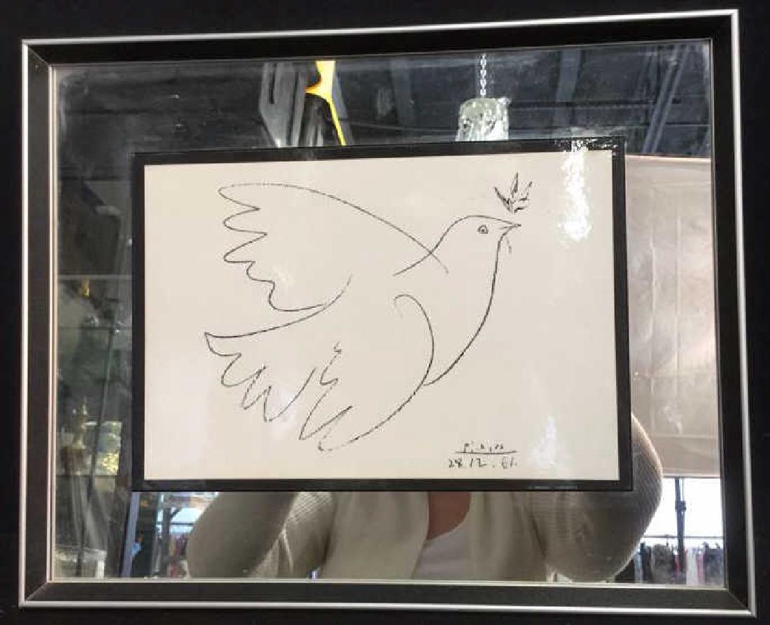 Dove of Peace Framed on Mirror (1 of 4)