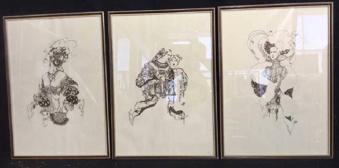 Group of 3 Vintage Victorian Portrait Prints (1 of 11)