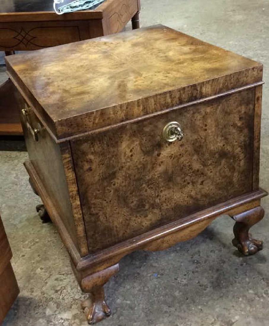 Burned wood Finish side table (1 of 9)