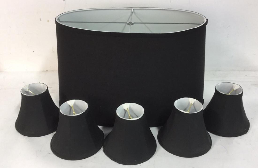 Group Lot of Black Lamp Shades (1 of 6)