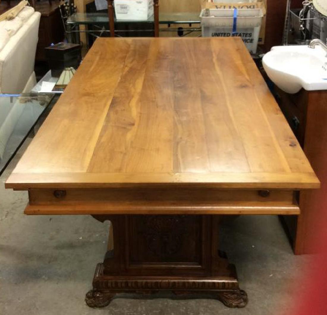 Vintage / Antique Trestle Refectory Table Dining table (1 of 11)